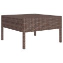 VidaXL 10-cz. zestaw wypoczynkowy do ogrodu, poduszki, rattan PE, brąz