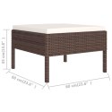 VidaXL 10-cz. zestaw wypoczynkowy do ogrodu, poduszki, rattan PE, brąz