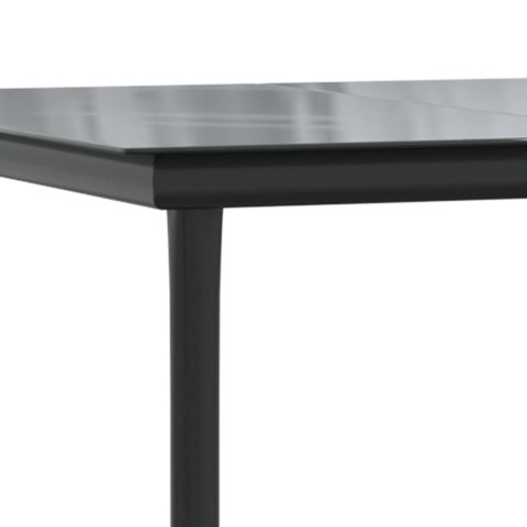 9-cz. zestaw mebli ogrodowych, poduszki, czarno-szary rattan PE 9-cz. zestaw mebli ogrodowych, poduszki, czarno-szary rattan PE