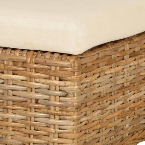 Krzesła do jadalni, 2 szt., rattan Kubu i drewno mango Krzesła do jadalni, 2 szt., rattan Kubu i drewno mango