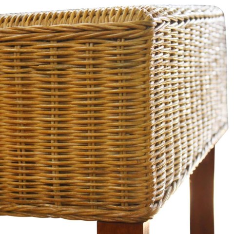 Krzesła stołowe, 2 szt., brązowe, naturalny rattan Krzesła stołowe, 2 szt., brązowe, naturalny rattan
