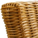  Krzesła stołowe, 4 szt., brązowe, naturalny rattan