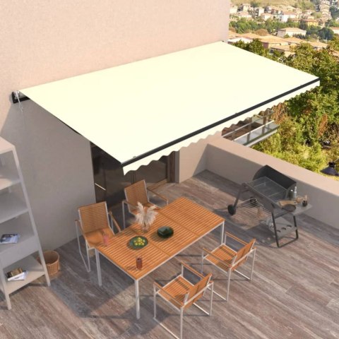  Automatycznie zwijana markiza, 600x350 cm, kremowa