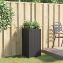VidaXL Donica ogrodowa, czarna, 40x40x80 cm, rattan PE