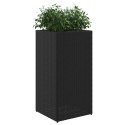 VidaXL Donica ogrodowa, czarna, 40x40x80 cm, rattan PE