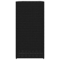 VidaXL Donica ogrodowa, czarna, 40x40x80 cm, rattan PE