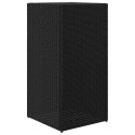 VidaXL Donica ogrodowa, czarna, 40x40x80 cm, rattan PE