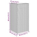 VidaXL Donica ogrodowa, czarna, 40x40x80 cm, rattan PE