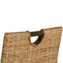  Krzesła stołowe, 4 szt., rattan Kubu i drewno mango