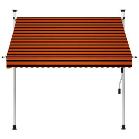 Ręcznie zwijana markiza, 200 cm, pomarańczowo-brązowa Ręcznie zwijana markiza, 200 cm, pomarańczowo-brązowa