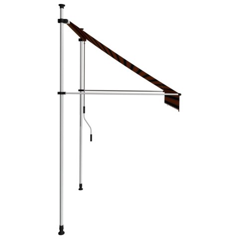 Ręcznie zwijana markiza, 200 cm, pomarańczowo-brązowa Ręcznie zwijana markiza, 200 cm, pomarańczowo-brązowa