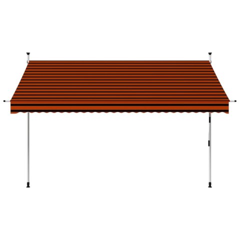 Ręcznie zwijana markiza, 300 cm, pomarańczowo-brązowa Ręcznie zwijana markiza, 300 cm, pomarańczowo-brązowa