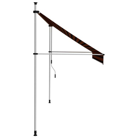 Ręcznie zwijana markiza, 300 cm, pomarańczowo-brązowa Ręcznie zwijana markiza, 300 cm, pomarańczowo-brązowa