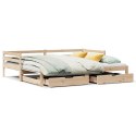  Sofa rozsuwana z szufladami, bez materaca, 90x190 cm