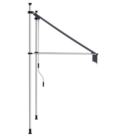 Markiza zwijana ręcznie, 100 cm, niebiesko-białe pasy Markiza zwijana ręcznie, 100 cm, niebiesko-białe pasy