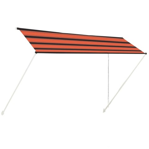 Zwijana markiza, 400x150 cm, pomarańczowo-brązowa Zwijana markiza, 400x150 cm, pomarańczowo-brązowa