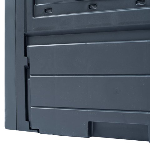 Kompostowniki ogrodowe, 3 szt., szare, 60x60x73 cm, 780 L Kompostowniki ogrodowe, 3 szt., szare, 60x60x73 cm, 780 L
