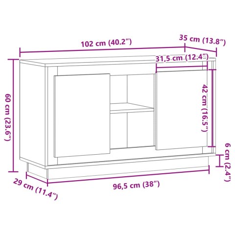 Szafka, stare drewno, 102x35x60 cm, materiał drewnopochodny Szafka, stare drewno, 102x35x60 cm, materiał drewnopochodny