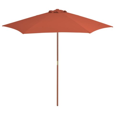 Parasol ogrodowy na drewnianym słupku, 270 cm, terakota Parasol ogrodowy na drewnianym słupku, 270 cm, terakota