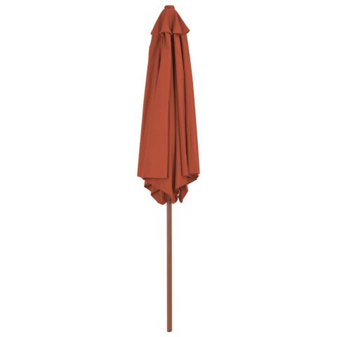 Parasol ogrodowy na drewnianym słupku, 270 cm, terakota Parasol ogrodowy na drewnianym słupku, 270 cm, terakota