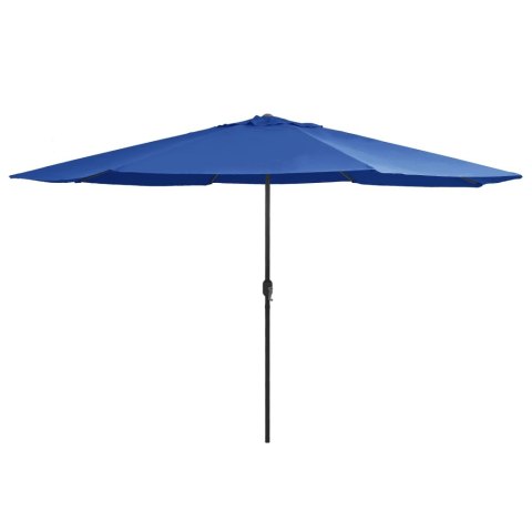 Parasol ogrodowy na metalowym słupku, 390 cm, niebieski Parasol ogrodowy na metalowym słupku, 390 cm, niebieski