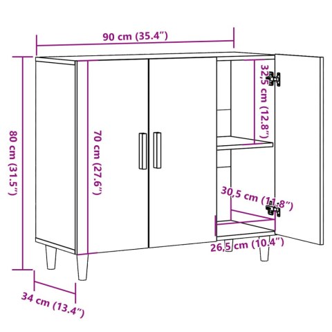 Szafka, stare drewno, 90x34x80 cm, materiał drewnopochodny Szafka, stare drewno, 90x34x80 cm, materiał drewnopochodny