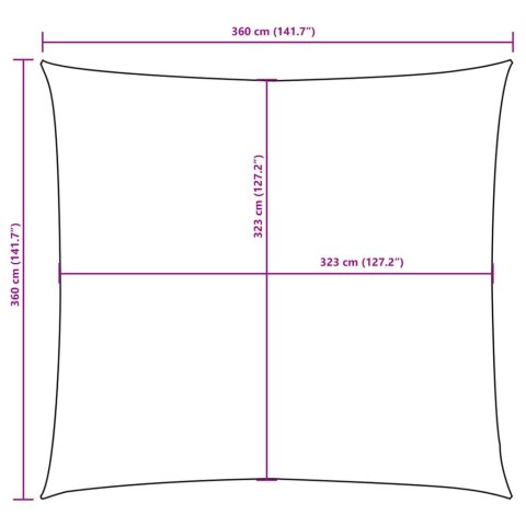 Kwadratowy żagiel ogrodowy, tkanina Oxford 3,6x3,6 m, niebieski Kwadratowy żagiel ogrodowy, tkanina Oxford 3,6x3,6 m, niebieski