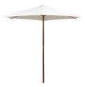  Parasol ogrodowy, 270x270 cm, drewniany, kremowy