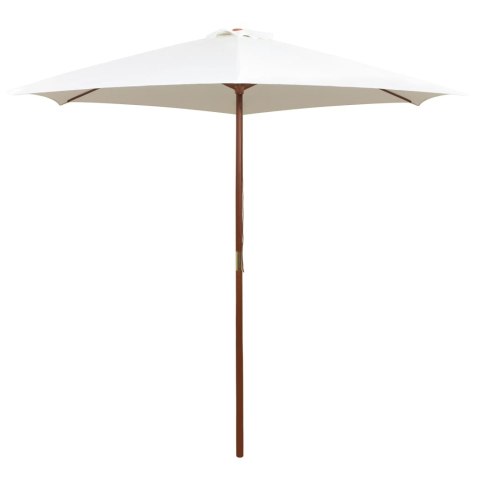  Parasol ogrodowy, 270x270 cm, drewniany, kremowy