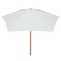  Parasol ogrodowy, 270x270 cm, drewniany, kremowy
