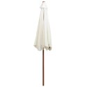  Parasol ogrodowy, 270x270 cm, drewniany, kremowy