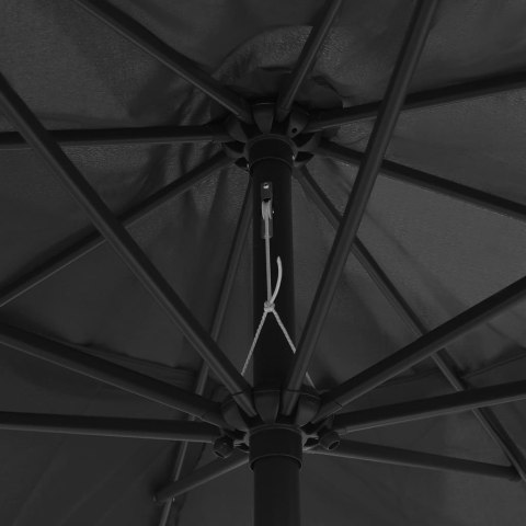 Parasol ogrodowy na metalowym słupku, 390 cm, antracytowy Parasol ogrodowy na metalowym słupku, 390 cm, antracytowy