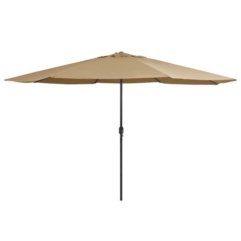 Parasol ogrodowy na metalowym słupku, 390 cm, taupe Parasol ogrodowy na metalowym słupku, 390 cm, taupe