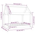  Legowisko dla psa, 81x60x70 cm, lite drewno sosnowe