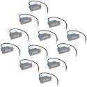  Wpuszczane lampki schodowe LED, 12 sztuk, 44x111x56 mm