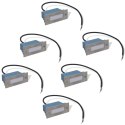  Wpuszczane lampki schodowe LED, 6 sztuk, 44x111x56 mm