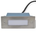  Wpuszczane lampki schodowe LED, 6 sztuk, 44x111x56 mm