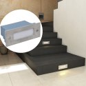  Wpuszczane lampki schodowe LED, 6 sztuk, 44x111x56 mm