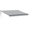  Zwijana markiza, antracytowo-biała, 4x3 m, tkanina i aluminium
