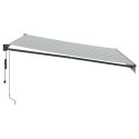  Zwijana markiza, antracytowo-biała, 4x3 m, tkanina i aluminium