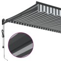  Zwijana markiza, antracytowo-biała, 4x3 m, tkanina i aluminium