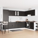 Szafka pod zlew vidaXL ""Porto"" z czarnym zlewem 80x46x84,5 cm z materiału drewnopochodnego