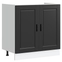 Szafka pod zlew vidaXL ""Porto"" z czarnym zlewem 80x46x84,5 cm z materiału drewnopochodnego