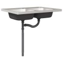 Szafka pod zlew vidaXL ""Porto"" z czarnym zlewem 80x46x84,5 cm z materiału drewnopochodnego