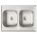 Szafka pod zlew vidaXL ""Porto"" z czarnym zlewem 80x46x84,5 cm z materiału drewnopochodnego