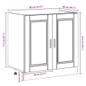 Szafka pod zlew vidaXL ""Porto"" z czarnym zlewem 80x46x84,5 cm z materiału drewnopochodnego