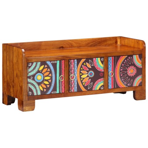 Ławka na buty vidaXL 90x35x40 cm z litego drewna akacjowego