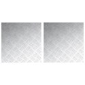  Płyty aluminiowe z kratką 2 sztuki Antypoślizgowe 50x50 cm