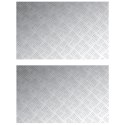  Płyty aluminiowe z rombowym wzorem 2 szt. Antypoślizgowe 80x50 cm