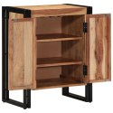  Szafka na buty Czarna 30x30x40 cm Lite drewno akacjowe i stal